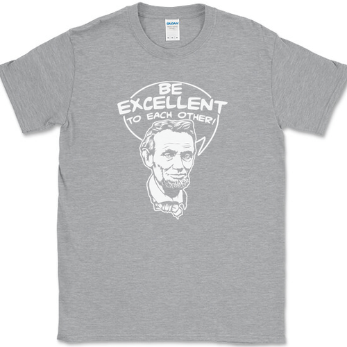 Be Excellent To Each Other T-Shirt Bill Funny Time Travel Ted Abe Lincoln Tee - 第 2/10 張圖片