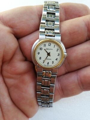  ZENITH ESPADA LADY STAHL UND GOLD BEZEL GOLD PLATED G WATER RESISTANT Uhr 