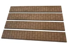 4 x LASER CUT MDF PAVEMENT STRIPS FOR O SCALE 1:43 MODEL RAILWAY - LX217-O
