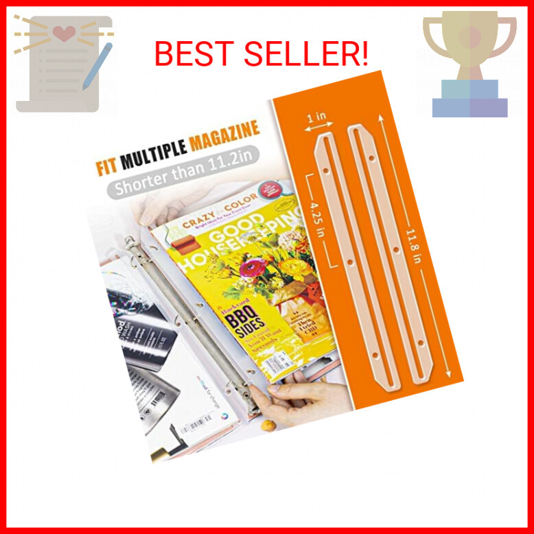 24Pcs 3 Hole Punched Magazine Holders, Magazine Organizer, 3 Ring ...
