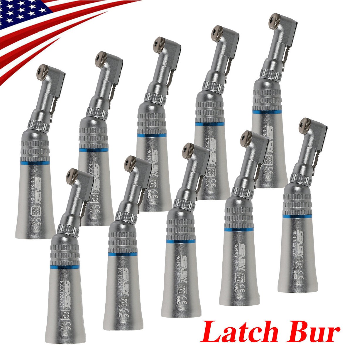 NSK Style Low Speed Dental Contra Angle Handpiece – E-Type Latch, 4-Hole Midwest