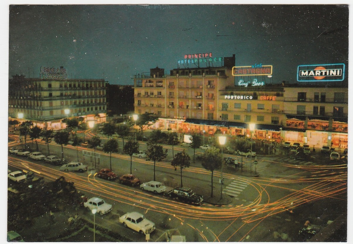 JESOLO LIDO - VENEZIA - PIAZZA MAZZINI - NOTTURNO - VIAGG. 1972 -15913-