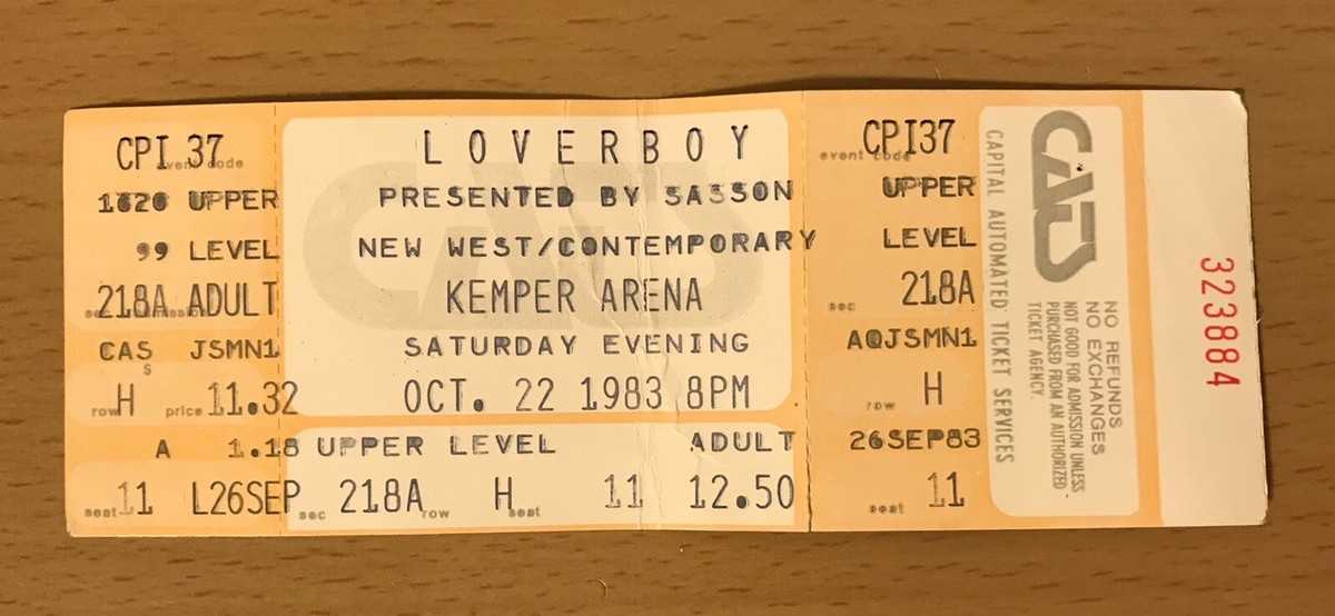 1983 LOVERBOY / JOAN JETT KEEP IT UP TOUR KANSAS CITY CONCERT