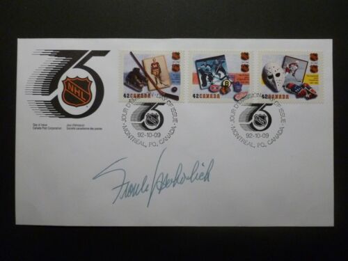 CANADA, 1992 75e anniversaire. of the NHL FDC signé par Frank Mahovlich, #1443-5 - Photo 1 sur 1