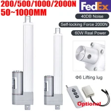 Linear Actuator 12V Heavy Duty Stroke 50MM 1000MM 2000N Lift Fast upto 55mm/s