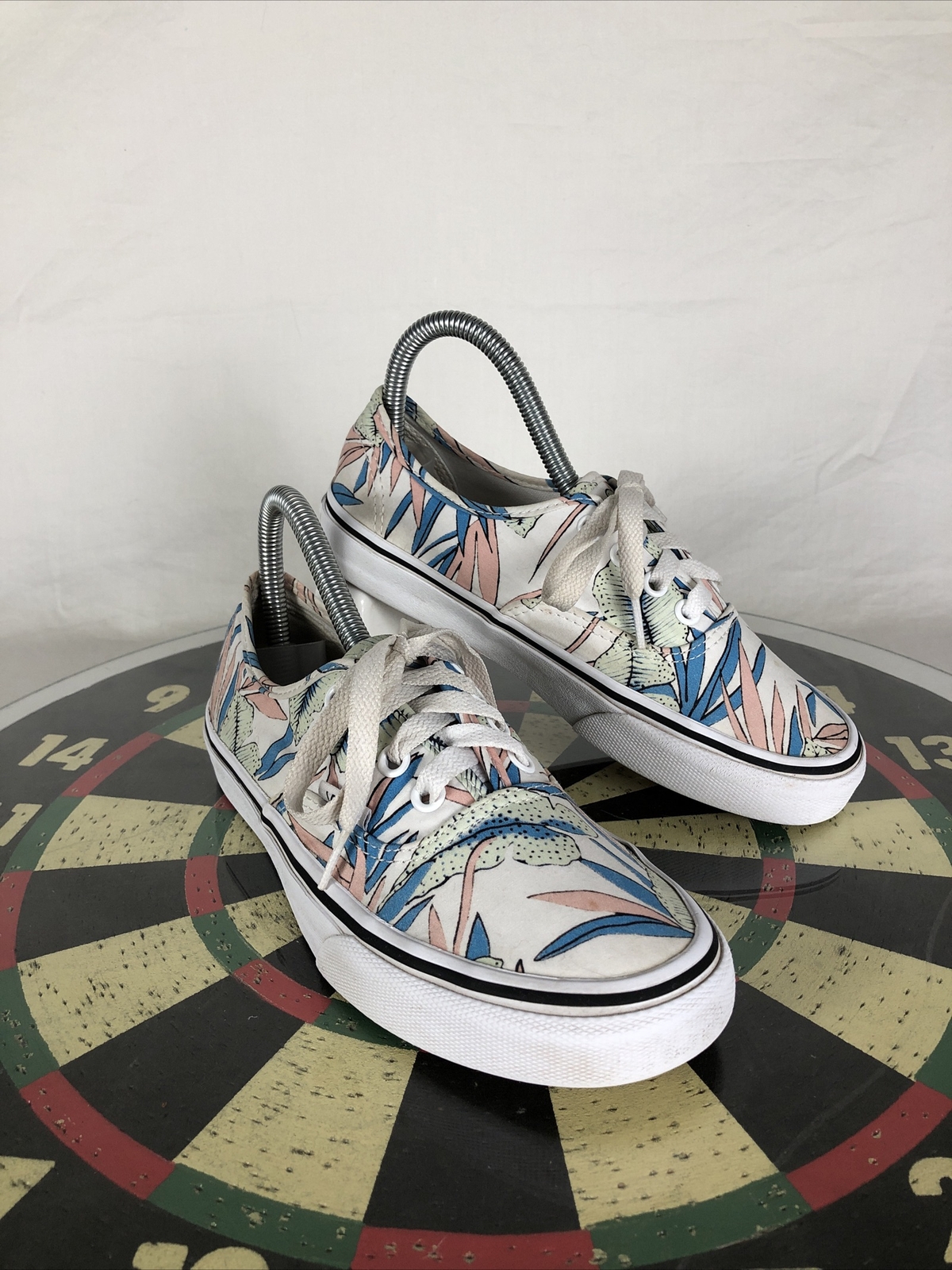 vans authentic hawaiian floral skate shoe