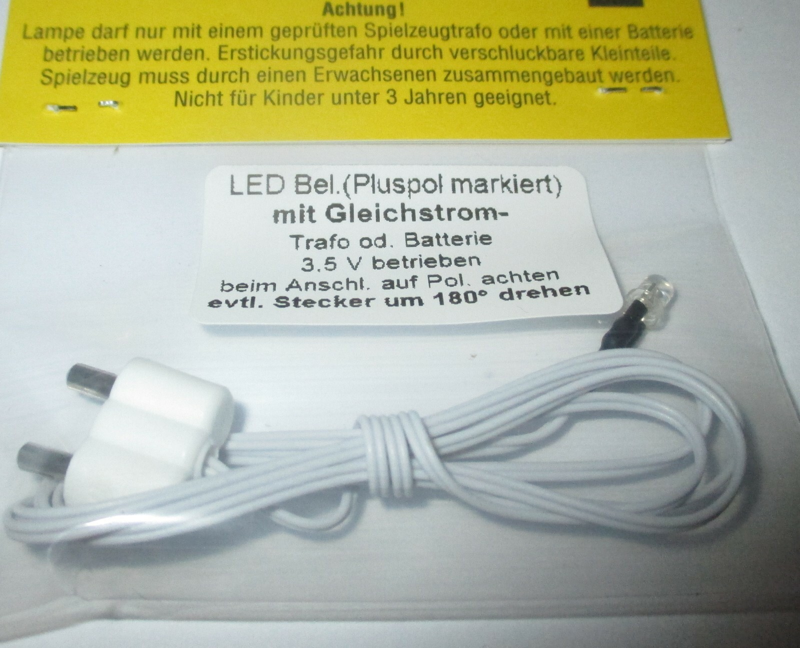 Thumbnail - Kahlert 11304 - Led 3mm Weiß Mit Weißem Kabel, 3,5 Volt Neu/ovp