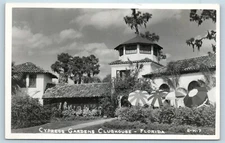 Postcard FL Winter Haven Cypress Gardens Clubhouse RPPC Real Photo N14