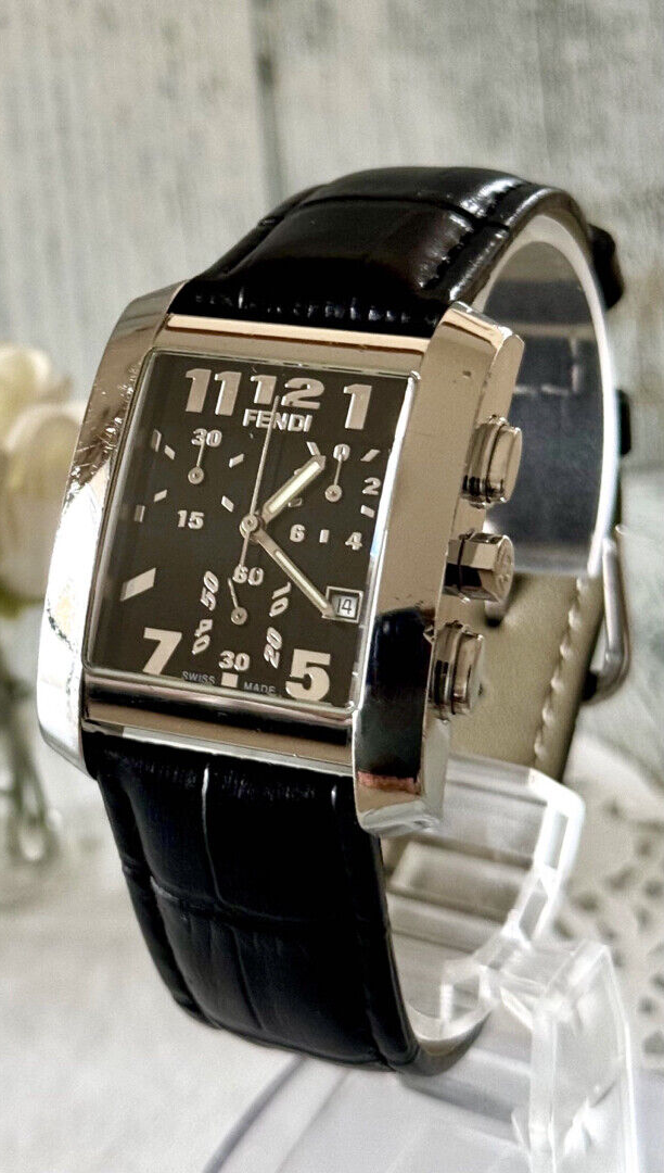 FENDI watch 7500G chronograph black | eBay