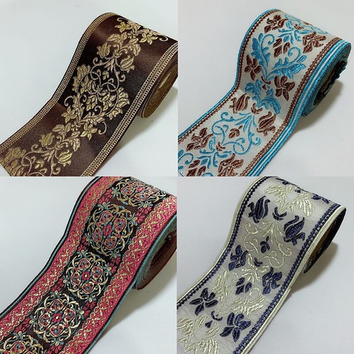1 Meters Jacquard Trim 3-8cm wide Woven Border Sew Embroidered Ribbon Lace Decor - Picture 6 of 42