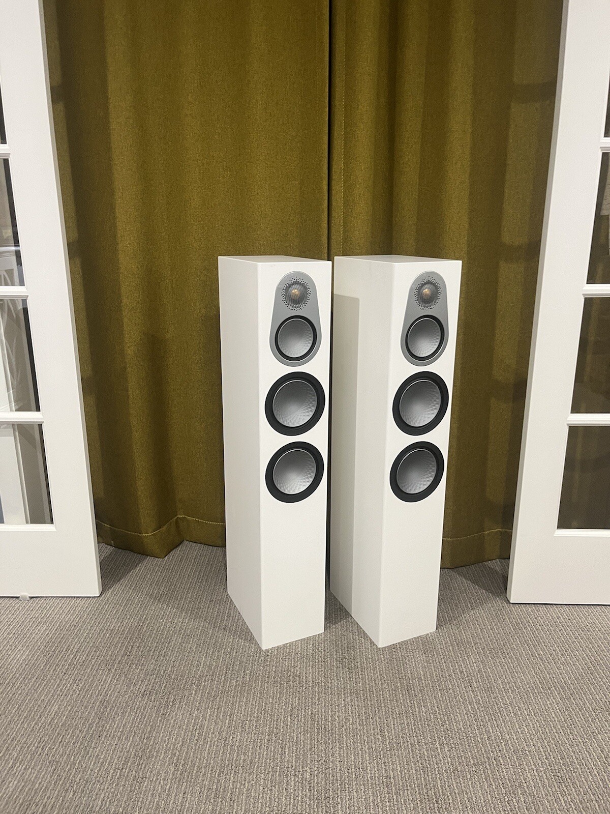 MONITOR AUDIO SILVER 300 6G FLOOR STANDING SPEAKERS (PAIR) SATIN WHITE ...