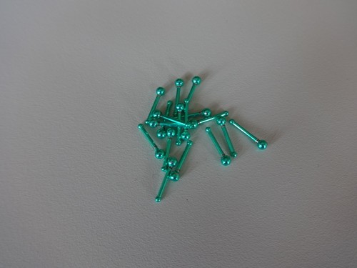 Naso Borchie Blu Rosa Verde Rosso Viola Bianco Ball 2mm Steel Orecchio Pin Lot - Foto 10 di 12