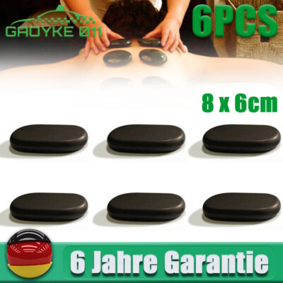 6x Hot Stone Massage Set Spa Massagetherapy Lavasteine Wellness Massagesteine