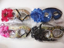 Woman's Halloween eye Mask Glasses Carnival Masquerade ball Accessory. lot of 4