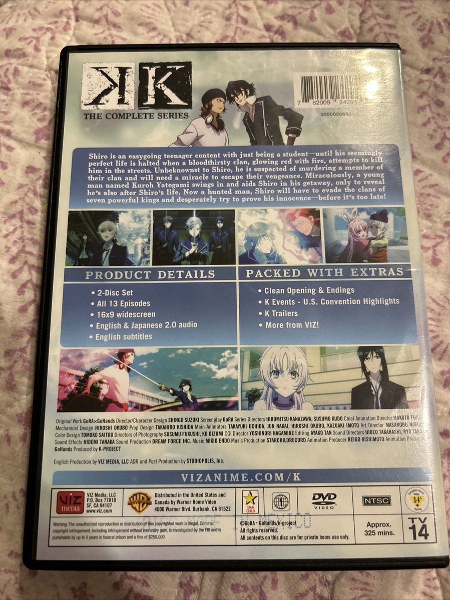 K - The Complete Series (DVD, 2014, 2-Disc Set With Extras