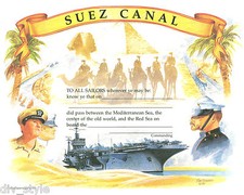 Suez Canal Certificate new unused US Naval Institute