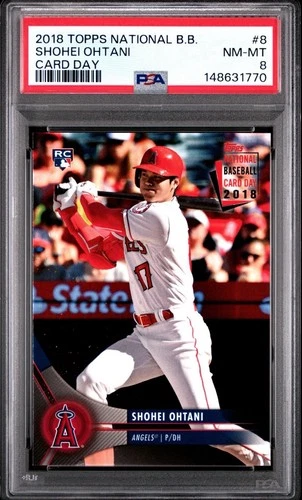 2018 Topps National Baseball Card Day - Shohei Ohtani #8 (RC) PSA 8