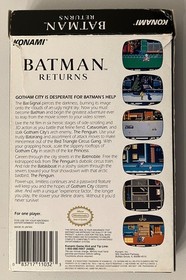 Batman Returns (with box) NES 1992 Konami