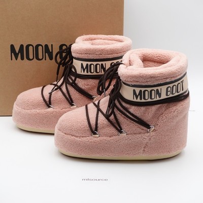 Size 5.5-7 Women's / 36-38 EU Moon Boot Icon Low Fleece Snow Boots Pink