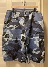 Mens Military Shorts Outdoor Hunt Casual Camouflage Cargo Shorts Sky Blue 2XL