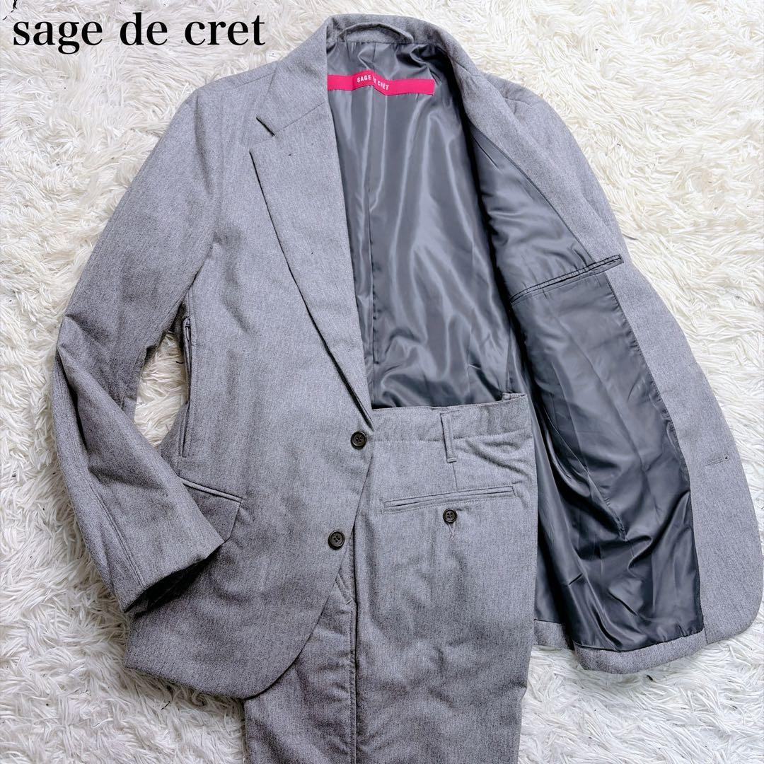 sage de cret Cashmere Suit Set Gray M Size
