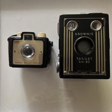 LOT OF 2 VINTAGE Kodak Brownie Target Six-20 Box  Kodak Bullet PARTS  REPAIR 