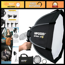 24'' Softbox with S-Type Bracket, Portable Handheld Lighting Diffuser for Photog