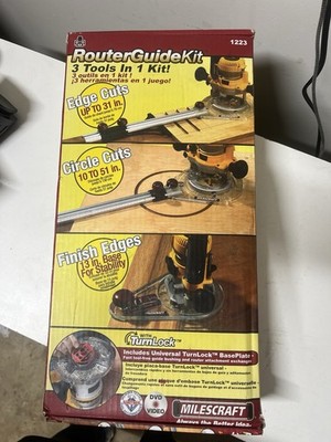 Milescraft 3 -n-1  Model 1223 Circle Edge Finish Cuts Hinge Jig Set Router Guide