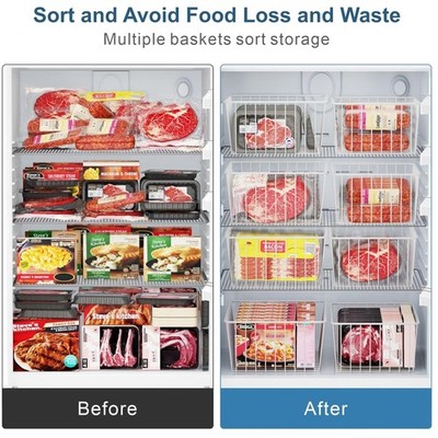 Freezer Basket Set - Space-Saving Solution for 16-21 Cu.Ft