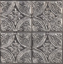 InHome NH3922 Camden Antique Silver Faux Tin Peel Stick Backsplash Tiles, M...