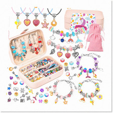 150-Piece Charm Bracelet Making Kit with Jewelry Box