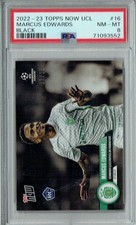 PSA 8 NM-MT Marcus Edwards 2022 Topps Now UCL #16 Rookie Card Black SP #2/10. rookie card picture