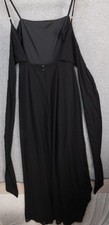 Show Me Your MuMu Dress Womens S Black Maxi Square Neck Strappy Belted