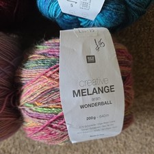 4 X Luxury Creative Melange aran Wonderball Yarn 200g rrp £83.80 new