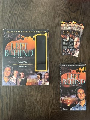 Left Behind VHS Box with Movie Tickets Kirk Cameron 2000 Excellent Cndition VTG