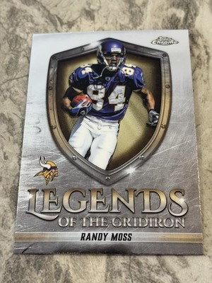 2025 Topps Chrome Football Randy Moss LEGENDS OF THE GRIDIRON LOG-25