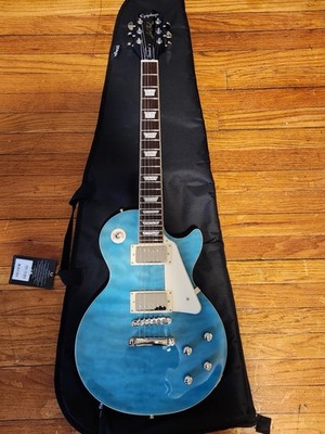 2023 Epiphone Les Paul 60s Standard Quilt Top Translucent Blue Electric guitar