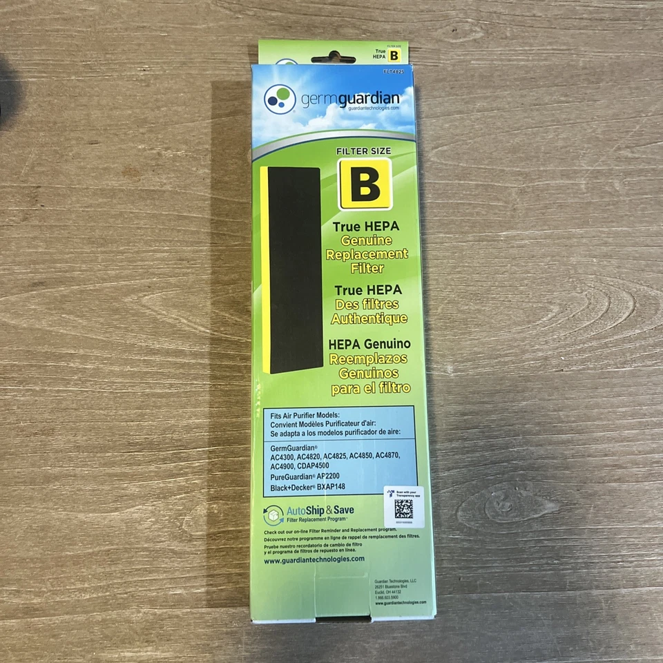 Filtro HEPA Germ Guardian FLT4825 Talla B - Multi Compatible - Nuevo en caja (paquete de 2)  Foto 2 de 4