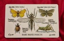 1990s SPECIAL EDITION RARE MANX INSECTS TELECOM PHONECARD ISLE OF MAN BUGS IOM