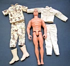 Vtg G.I. Joe 1992 Hasbro 12" Figure Brown Hair Scar Face Army w/Clothes +Boots