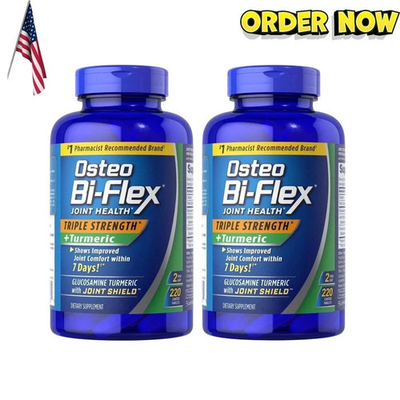 #ad 2 PACK Osteo Bi Flex Joint Health Triple Strength Turmeric 220 Ct. X 2= 440 $33.90