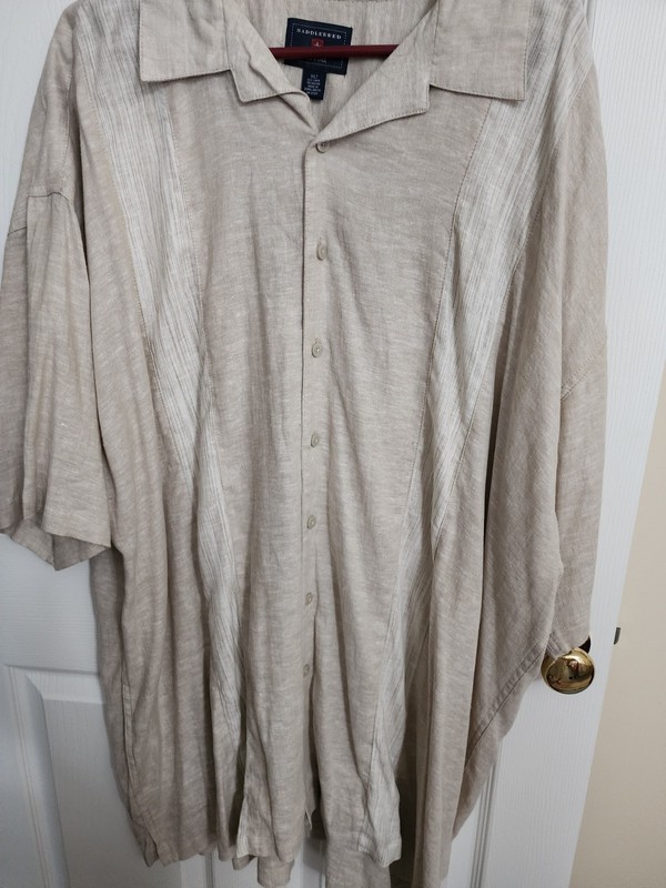 New With Tags  Saddlebred Short Sleeve Khaki Shirt  Mens Size 3XLT
