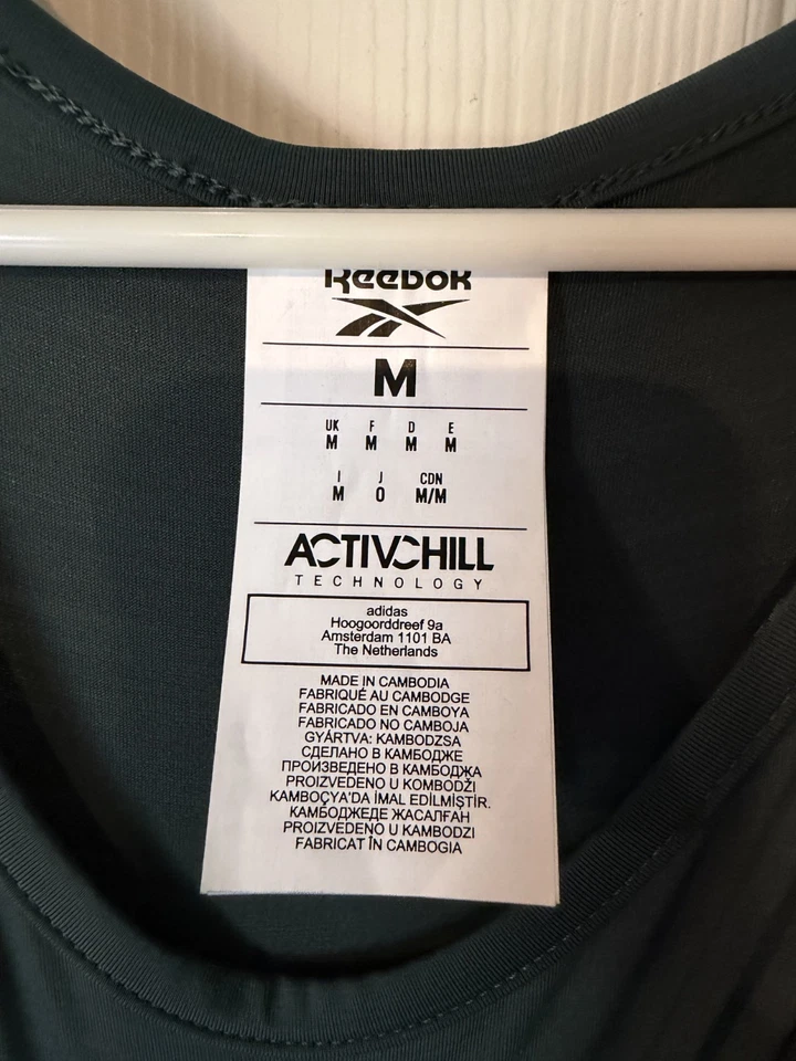 Reebok LES MILLS Mens Active Chill Top Training Green MEDIUM - image 3 of 4