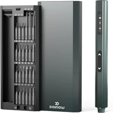 Mini Electric Screwdriver with Display, 8.11x3.15x0.98 in, Dark Green 