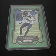 2023 Panini Prizm - Rookies Devon Witherspoon #389 Green Prizm (RC)