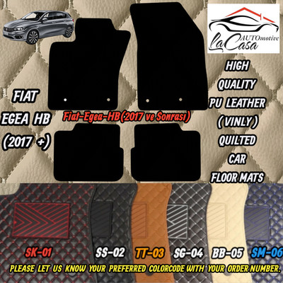 LACASA Custom Quilted Leather Floor Mats Fiat-Egea-HB(2017 +)