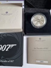 2024 £2.00 Six Decades of 007 - James Bond UK One ounce Silver Proof Coin