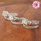 Ethiopian Fire Opal Gemstone 925 Sterling Silver Handmade Jewelry Ring Gift For