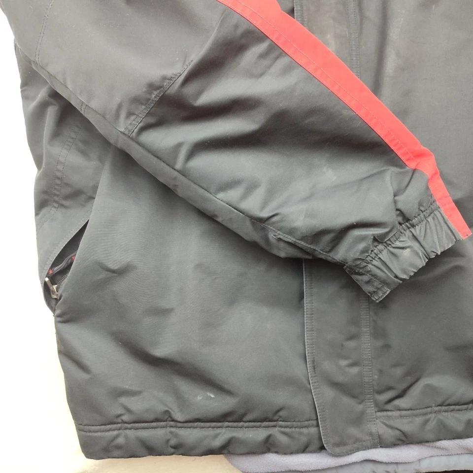 Vintage Nike Jacket Mens 2XL XXL Black Red Fleece Lined 90s Y2K Center Swoosh - Image 3 of 4