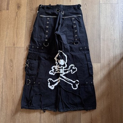 Vintage Tripp NYC Skull Black Mens 33x30 Pants Y2K Goth Grunge